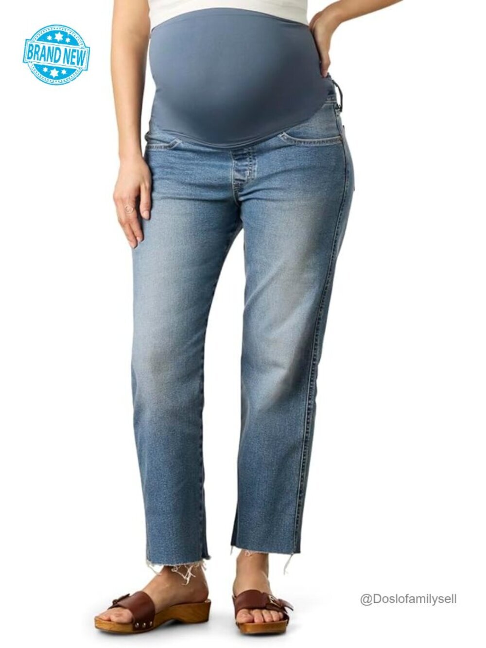 Maternity Comfort-Stay Straight Leg Jeans with SoftStay Belly Band
